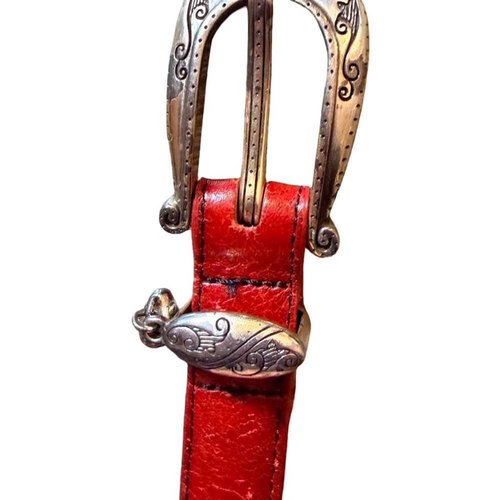 Vintage Brighton Red Leather Belt – Size XL ❤️ - Picture 12 of 14